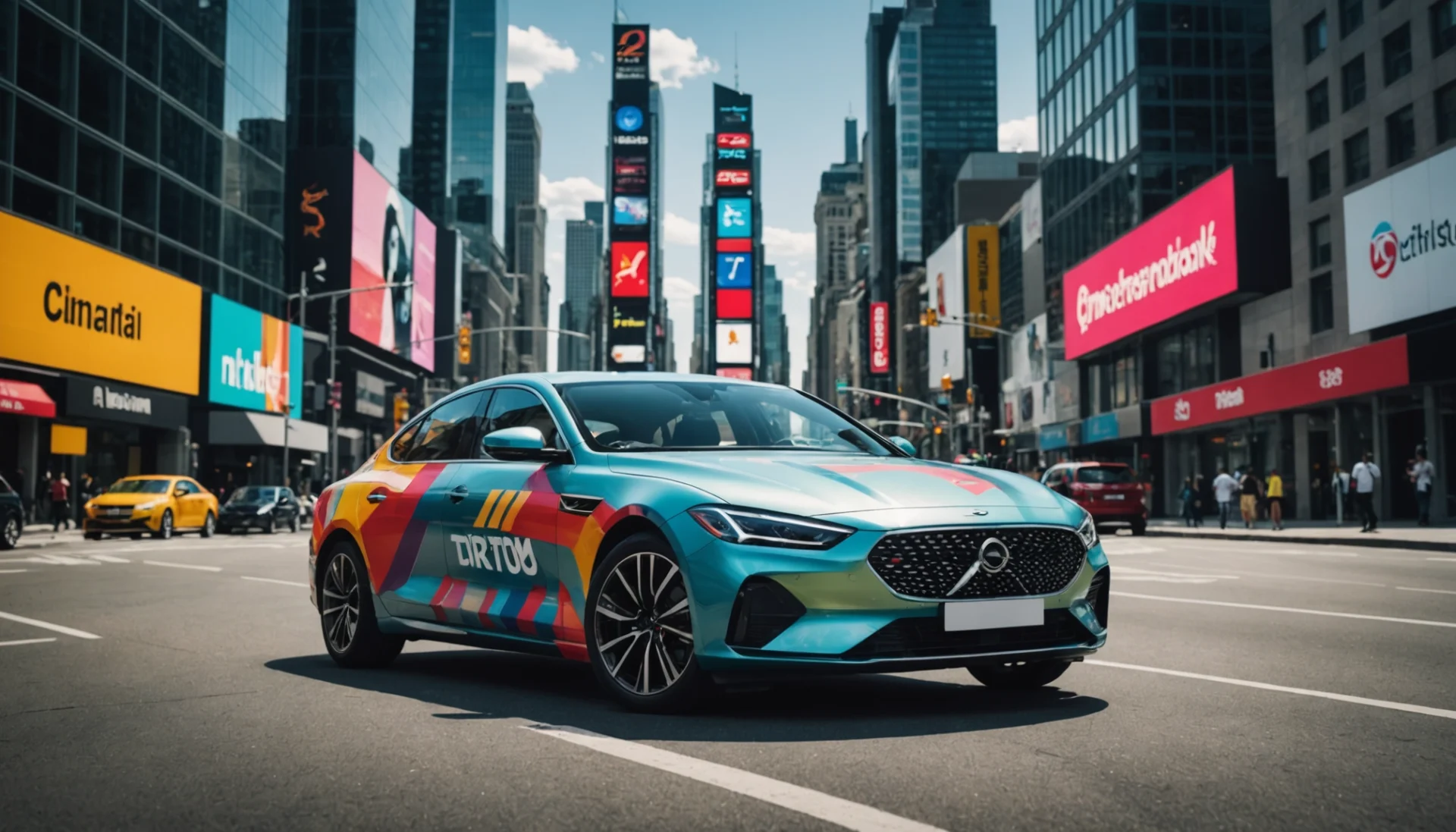 marquage publicitaire sur voiture